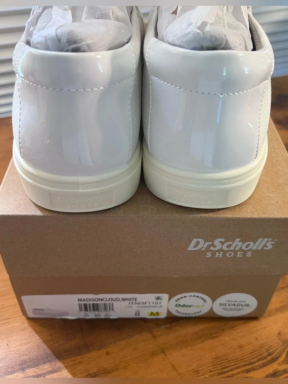 NEW Dr Scholl’s Wmns Madison Cloud Slip On Sneaker, White Canvas, Size 8